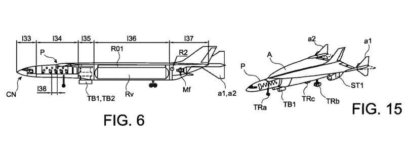 airbus' supersonic jet (photo:  us patent and trademark office)