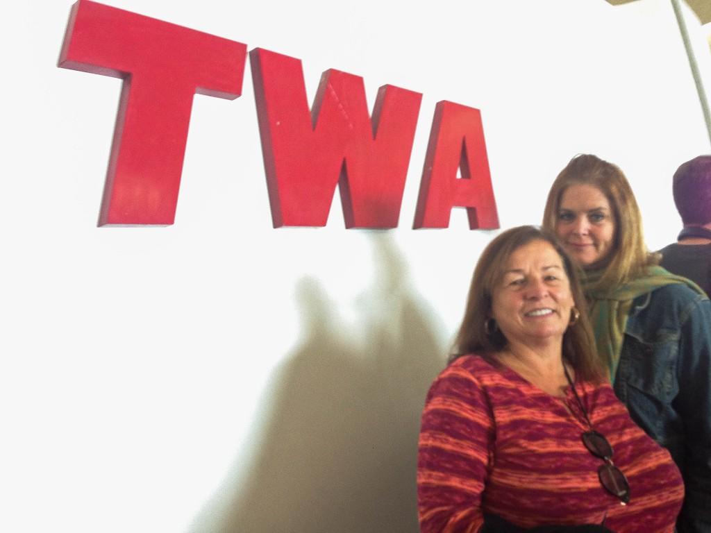 Former TWA flight attendants Jamie Hogan (right) and Anna Montella (left).