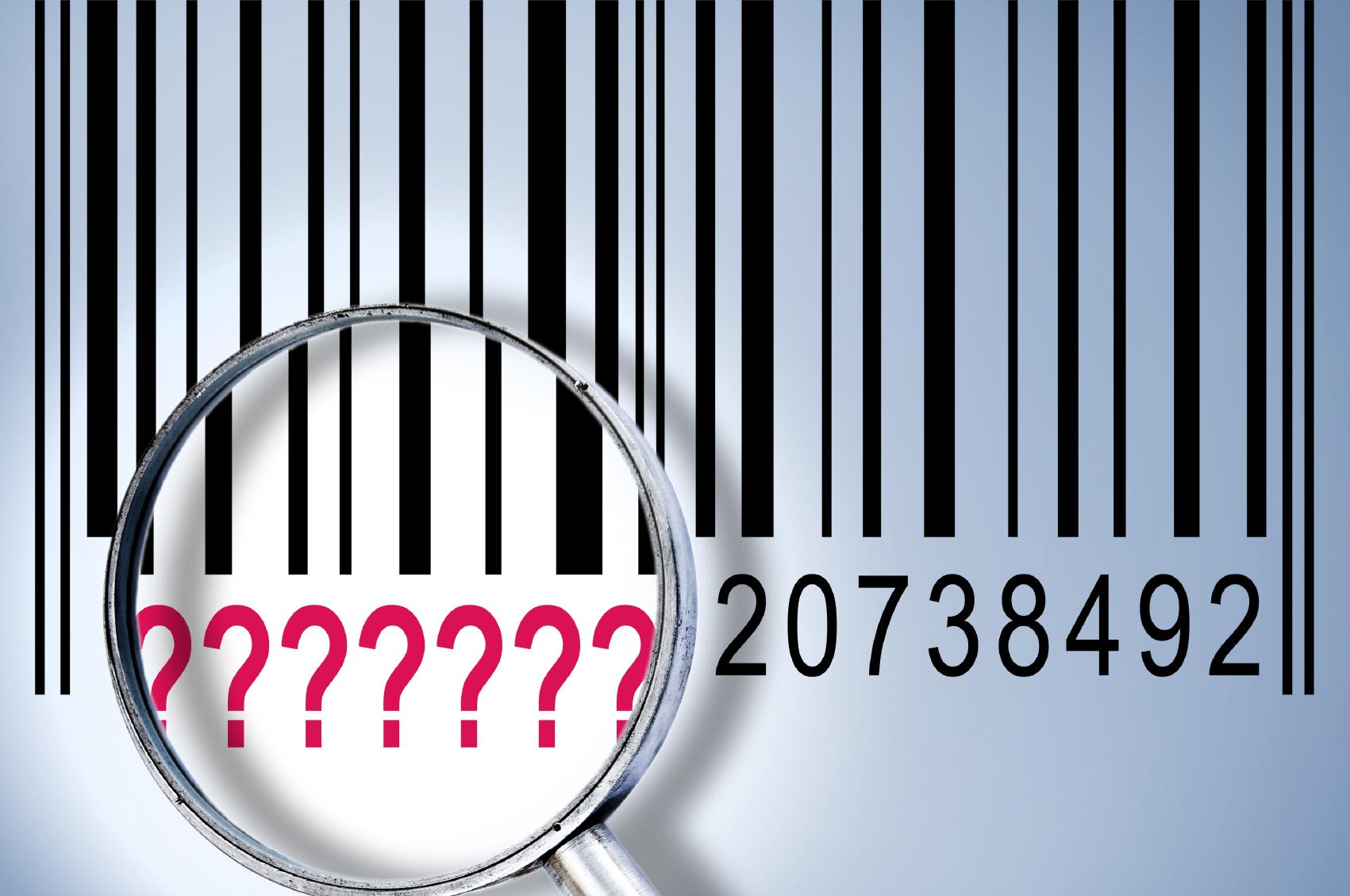 ????? on barcode