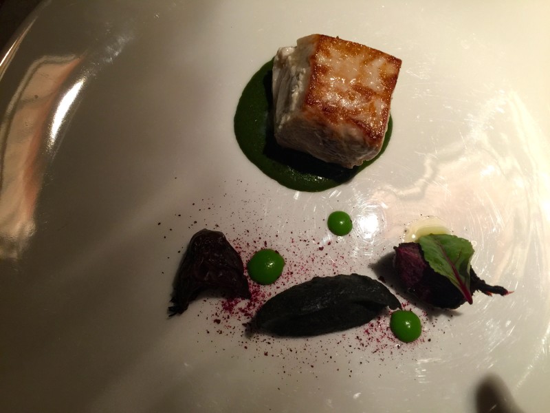 Fish course from tasting menu