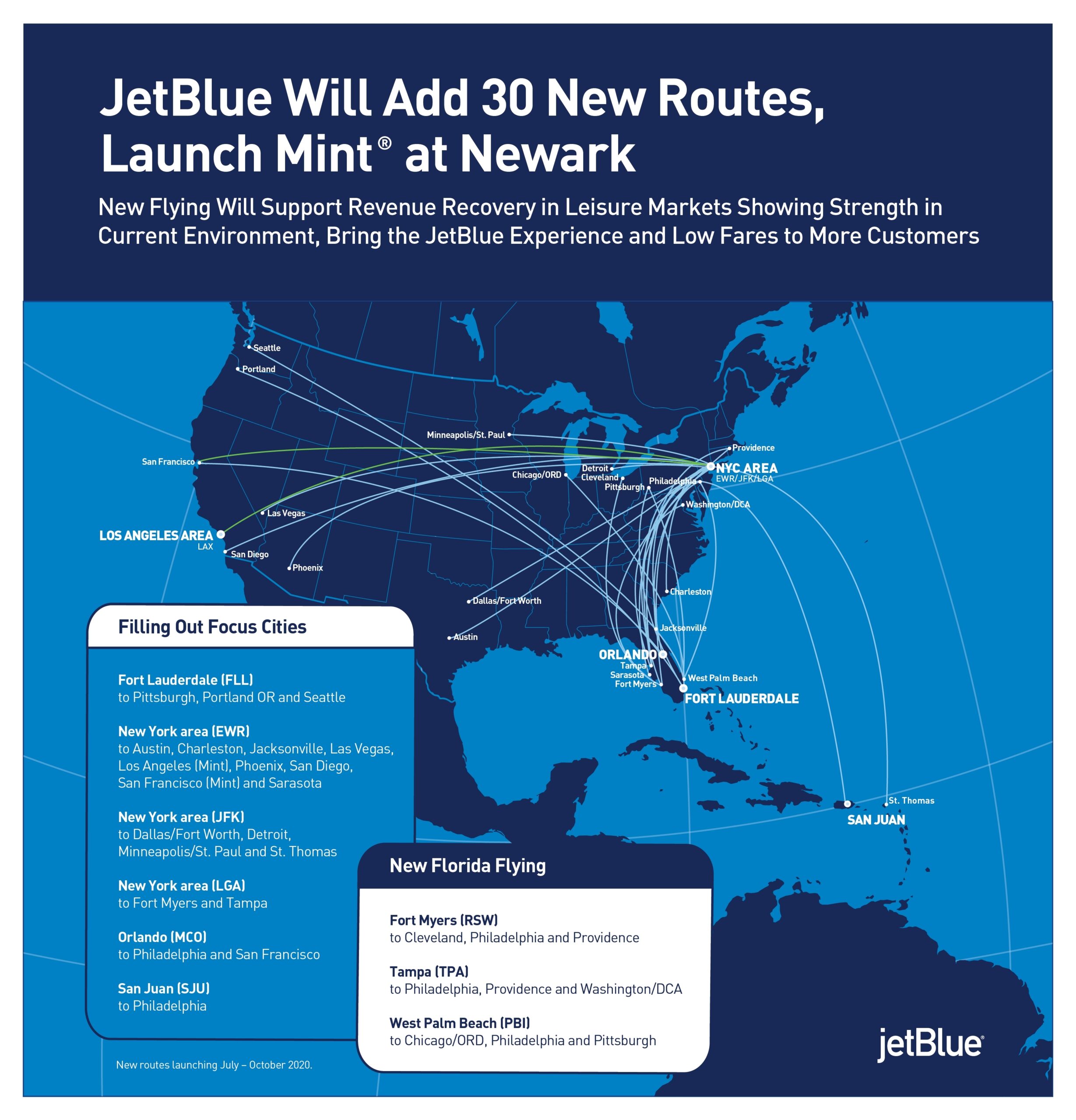 JetBlue Airways introduces Mint, its new trans-con service