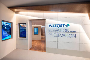 The opening of the WestJet flagship Elevation Lounge. Image courtesy: WestJet