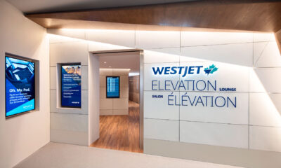 The opening of the WestJet flagship Elevation Lounge. Image courtesy: WestJet